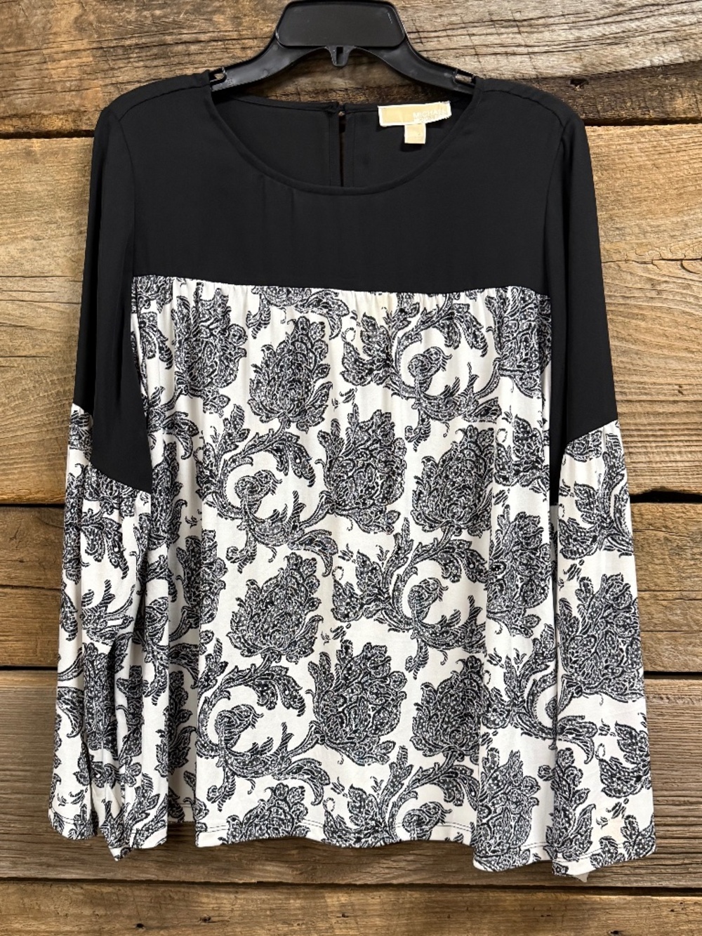 Michael Kors Floral blouse, Black/white, large